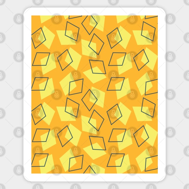 Yellow Diamond Seamless Pattern 018#001 Sticker by jeeneecraftz